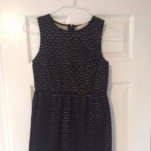 Ann Taylor Loft Women's Black Dress Eyelit Size 0